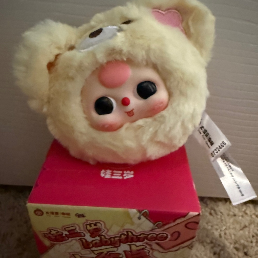 Baby three bear keychain plush